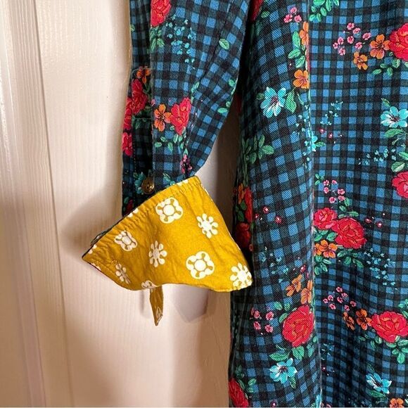 Matilda Jane Women’s Choose Your Own Path Fa La La Plaid Floral Dress Size S - Picture 11 of 13